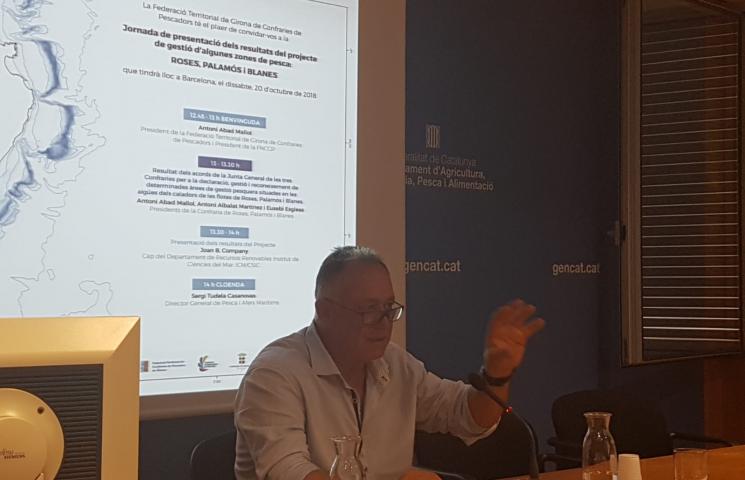 PRESIDENTE DE LA FEDERACIÓN TERRITORIAL DE COFRADIAS DE PESCADORES DE GIRONA 