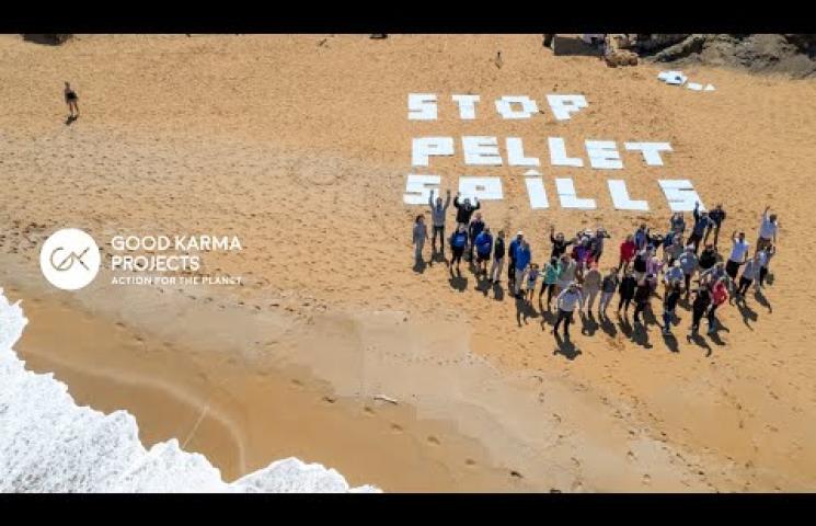 Video divulgativo del proyecto MEDPELLETS de Good Karma Projects sobre la problemática de los pellets de plástico.